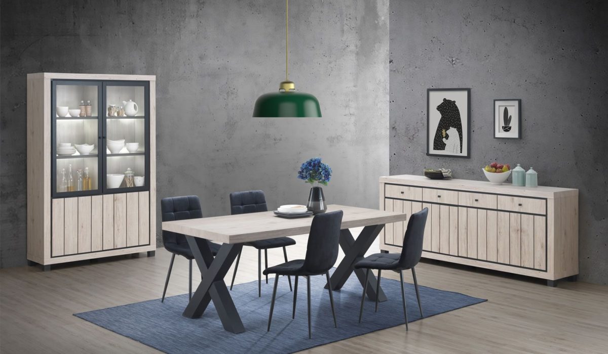 Salle à manger complète Houston Lux - Meubles de salon
